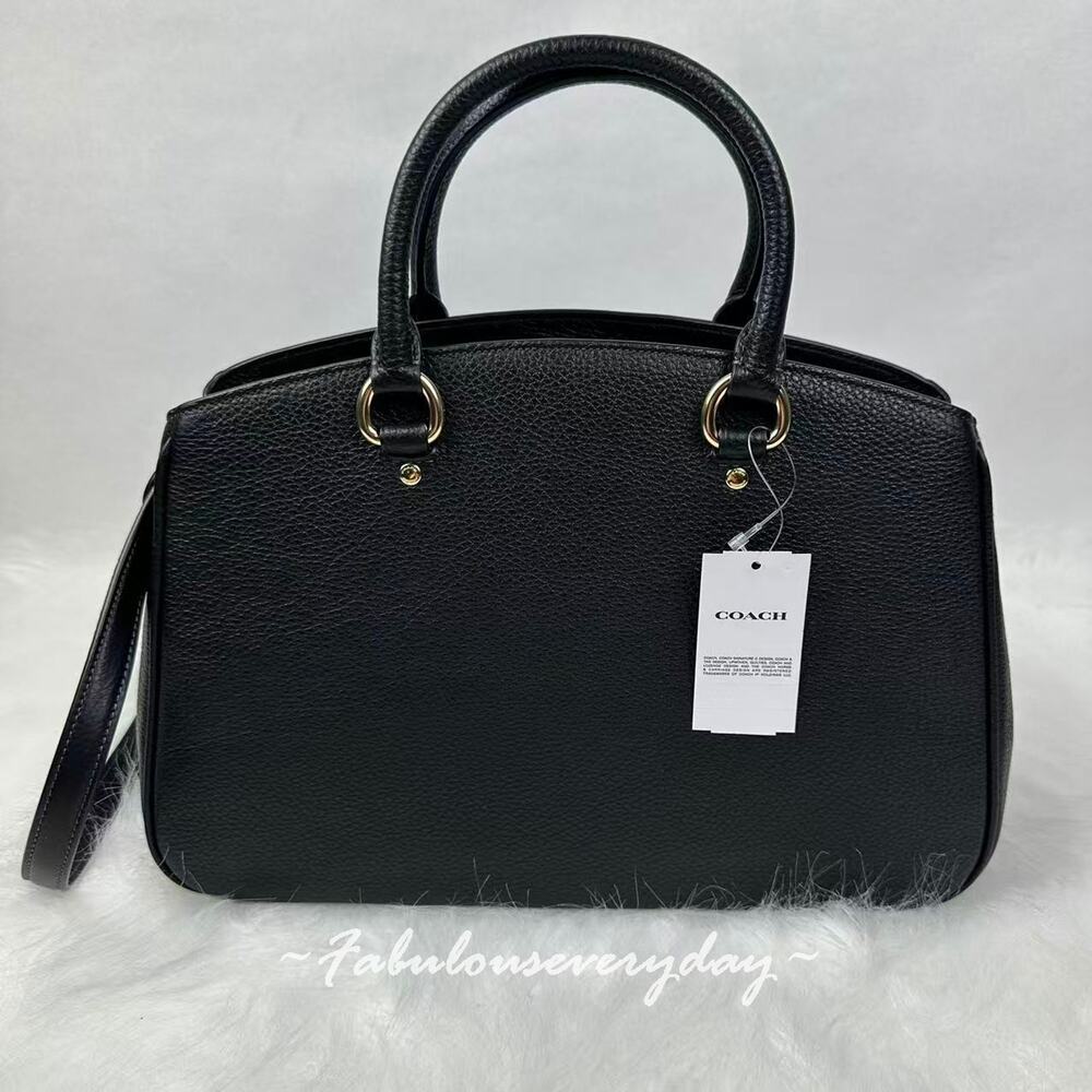 Coach Savannah Carryall Bag Crossbody In Leather/Gold/Black CAL56 NWT - Picture 3 of 7